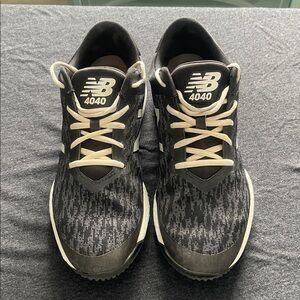 New Balance 4040 Black and Cream Athletic Shoes